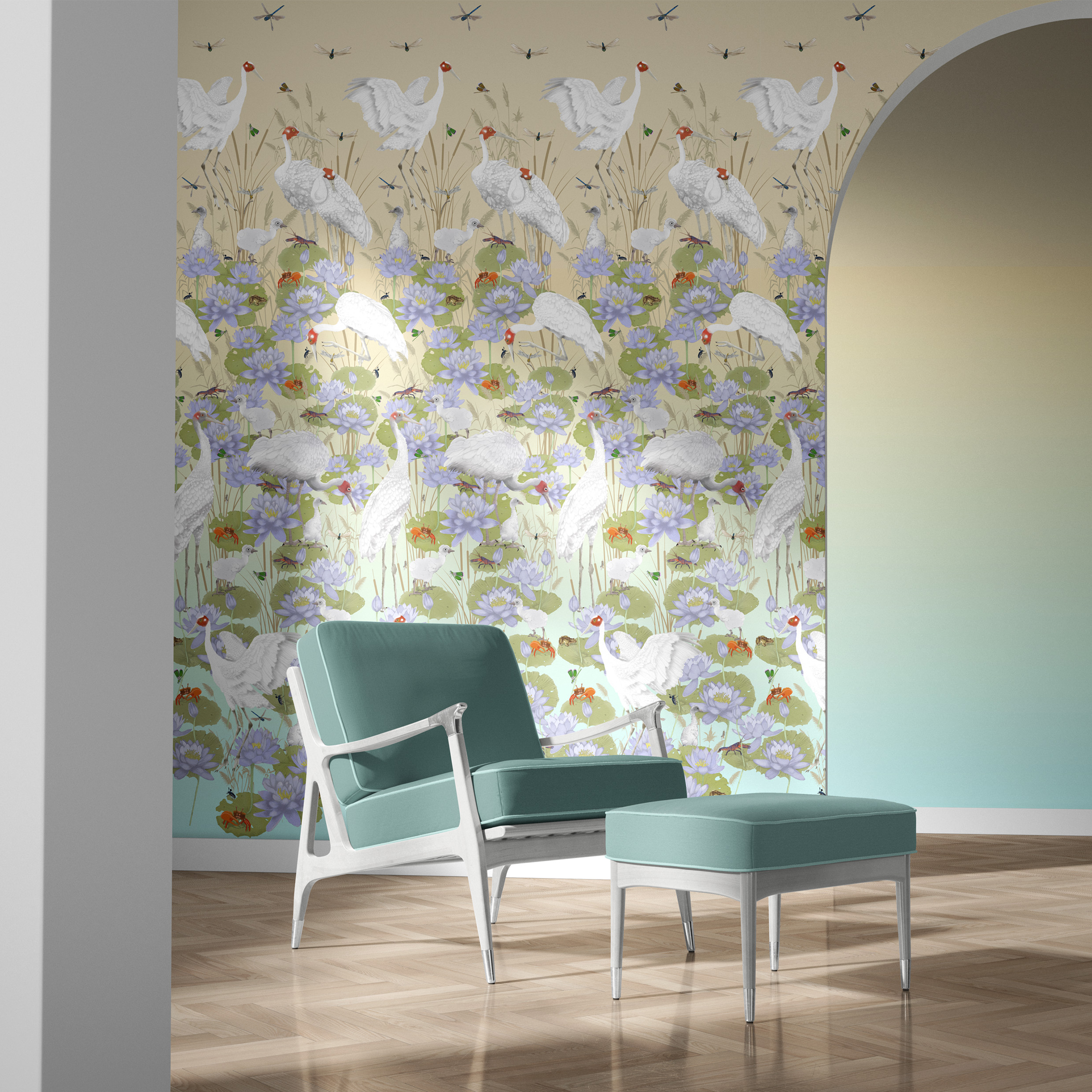 Beautiful fabric and wallpaper suitable for residential and commercial interiors.